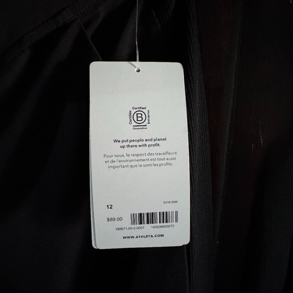 NWT - Athleta Brooklyn Ankle Pants - Black - Women's size 12 - Picture 3 of 5